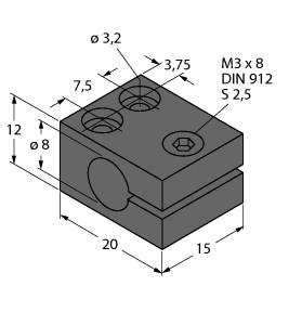 Turck Accessories, Mounting Clamp (MBS80)