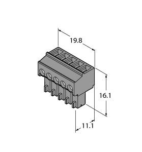 Turck Accessories, Power Bridge Connection Terminal (MC 1.5/ 5-ST-3.81 BK)