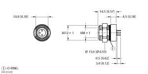 Turck Actuator and Sensor Receptacle, Rear Mount, PCB Pins (MFKS 3F-PCBF)