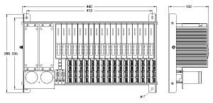 Turck excom I/O System, Module Rack, Zone 1, for 16 Modules (MT16-2G)