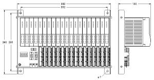 Turck excom I/O System, Module Rack, Non-Ex, for 16 Modules (MT16-N)
