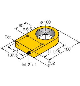 Turck Inductive Sensor, For Material Recognition (NI100R-S32XL-2LU-H1141/S950)