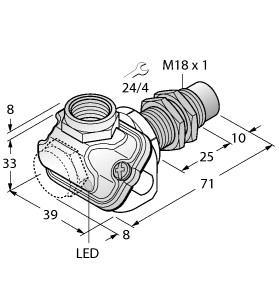 Turck Inductive Sensor, With Increased Temperature Range (NI10-EM18WDTC-Y1X)