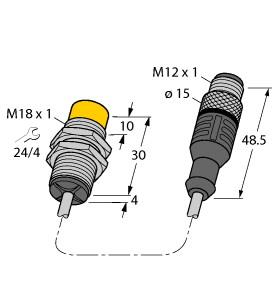 Turck Inductive Sensor (NI10-G18K-AN6X-0.2-RS4T)