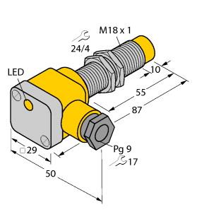 Turck Inductive Sensor (NI10-G18SK-AZ3X2 55MM)