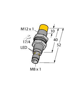 Turck Inductive Sensor, With Extended Switching Distance (NI10U-M12-AP6X-V1131)