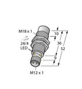 Turck Inductive Sensor, For the Food Industry (NI12U-EM18WD-AN6X-H1141/S1163)