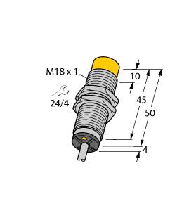 Turck Inductive Sensor, With Increased Switching Distance (NI14-M18-VN4X)