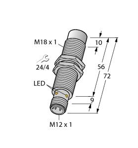 Turck Inductive Sensor, With Weldguard® coating (NI14-MT18E-AP6X-H1141/S1589)