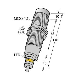 Turck Inductive Sensor, For Harsh Environments and Temperatures up to 120°C (NI15-EM30D-VP6X/S120)