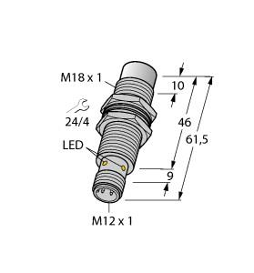 Turck Inductive Sensor, With WeldGuard™ Coating (NI15U-MT18M-AP6X2-H1141/S1589)