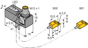 Turck Inductive Sensor, Monitoring Kit for Power Clamps (NI2-ISI-0.1-BDS-2AP6X3-H1141/S34)