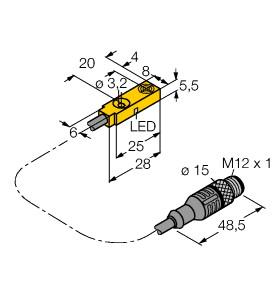 Turck Inductive Sensor (NI3.5-Q5.5-AN6X-0.2-RS4T)