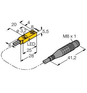 Turck Inductive Sensor (NI3.5-Q5.5-AP6X-0.2-PSG3M)