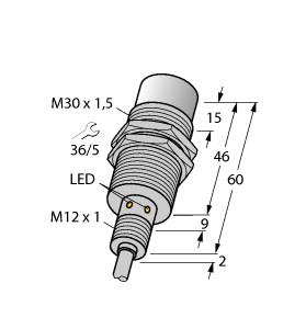 Turck Inductive Sensor, For the Food Industry (NI30U-EM30WD-AN6X)