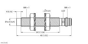 Turck Inductive Sensor (NI3-EG08-RP6X-V1131)