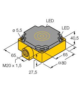 Turck Inductive Sensor, With Increased Temperature Range (NI40-CP80-VP4X2/S100)