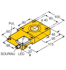 Turck Inductive Sensor, Ring Sensor (NI40R-S32SR-AP44X-S1131)