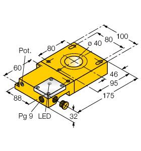 Turck Inductive Sensor, Ring Sensor (NI40R-S32SR-VP44X)