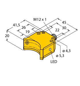 Turck Inductive Sensor, For Rotary Actuators (NI4-DS20-2AP6X2-H1141)