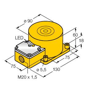 Turck Inductive Sensor (NI60-K90SR-VN4X2)