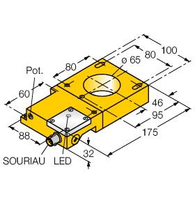 Turck Inductive Sensor, Ring Sensor (NI65R-S32SR-AP44X-S1131)
