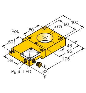 Turck Inductive Sensor, Ring Sensor (NI65R-S32SR-VP44X)