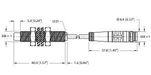 Turck Inductive Sensor, With Extended Switching Distance (NI6U-EG08-AP6X-0.2-PSG3F)