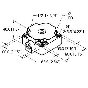 Turck Inductive Sensor, With Increased Switching Distance (NI75U-CP80-FDZ30X2/S10)