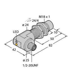 Turck Inductive Sensor, Resistant to Magnetic Fields (NI8-GT18-ADZ30X2-B3431/S34)