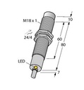 Turck Inductive Sensor, With Increased Temperature Range (NI8-M18-AP6X/S120)