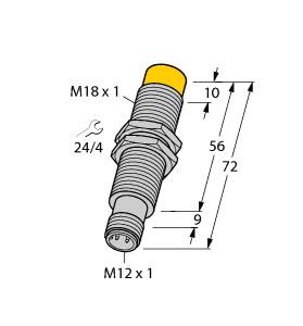 Turck Inductive Sensor, With Analog Output (NI8-M18E-LIU-H1141)