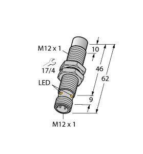 Turck Inductive Sensor, With Weldguard® coating (NI8-MT12E-AP6X-H1141/S1589)