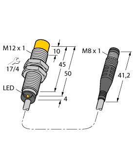Turck Inductive Sensor (NI8U-M12-AP6X-0.2-PSG3M)