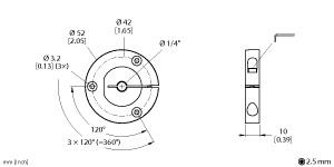Turck Accessories, Positioning Element, For Encoders RI-QR24 (P7-RI-QR24)