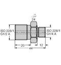 Turck Accessories, Threaded Adapter (PCV-G1/2A4)