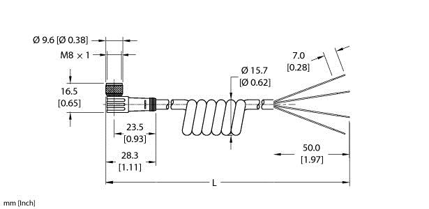 Turck Actuator and Sensor Cordset, Connection Coil Cordset (PKW 4M-3/S90-SP)