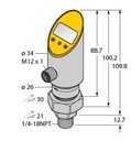 Turck Pressure Transmitter (Rotatable), 2 PNP/NPN Transistor Switching Outputs (PS001A-503-2UPN8X-H1141)