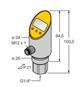 Turck Pressure sensor, With Analog Output and PNP/NPN Transistor Switching Output, Output 2 Reprogrammable as Switching Output (PS003V-301-LI2UPN8X-H1141)