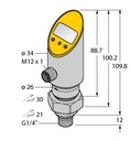 Turck Pressure Sensor (Rotatable), With Analog Output and PNP/NPN Transistor Switching Output, Output 2 Reprogrammable as Switching Output (PS250R-504-LI2UPN8X-H1141)