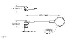 Turck Actuator and Sensor Accessory, Closure cap, Threaded hand tighten + lanyard (PSG-CC)