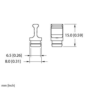 Turck Actuator and Sensor Accessory, Closure cap, Snap lock (PSGK-MC (8/BAG))