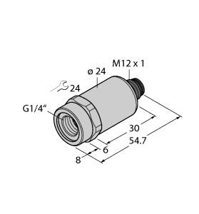 Turck Pressure Transmitter, With Current Output (2-Wire) (PT250R-2001-I2-H1141)