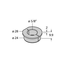 Turck Accessories, Adapter Sleeve, For Encoders RI-QR24 (RA10-EQR24)