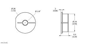 Turck Accessories, Adapter Sleeve, For Encoders RI-QR24 (RA7-QR24)