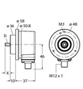 Turck Incremental Encoder, Industrial Line (RI-10S10C-2B1024-H1181)