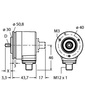 Turck Incremental Encoder, Industrial Line (RI-10SA1Z2-2K2500-H1181)