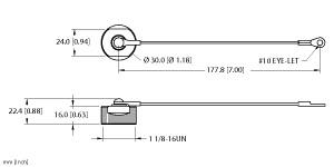 Turck Accessory for 1-1/8, Closure cap, Threaded hand tighten + lanyard (RKFC-CC)