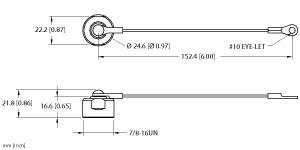 Turck Accessory for 7/8, Closure cap, Threaded hand tighten + lanyard (RKFV-CC)