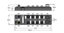 Turck Fieldbus I/O module PROFIBUS-DP, 8 Digital PNP Inputs and 8 Digital PNP Outputs 2 A (TBDP-L2-8DIP-8DOP)